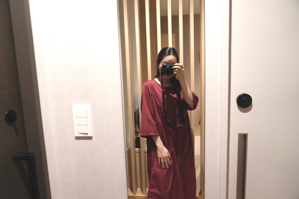 備え付けの部屋着