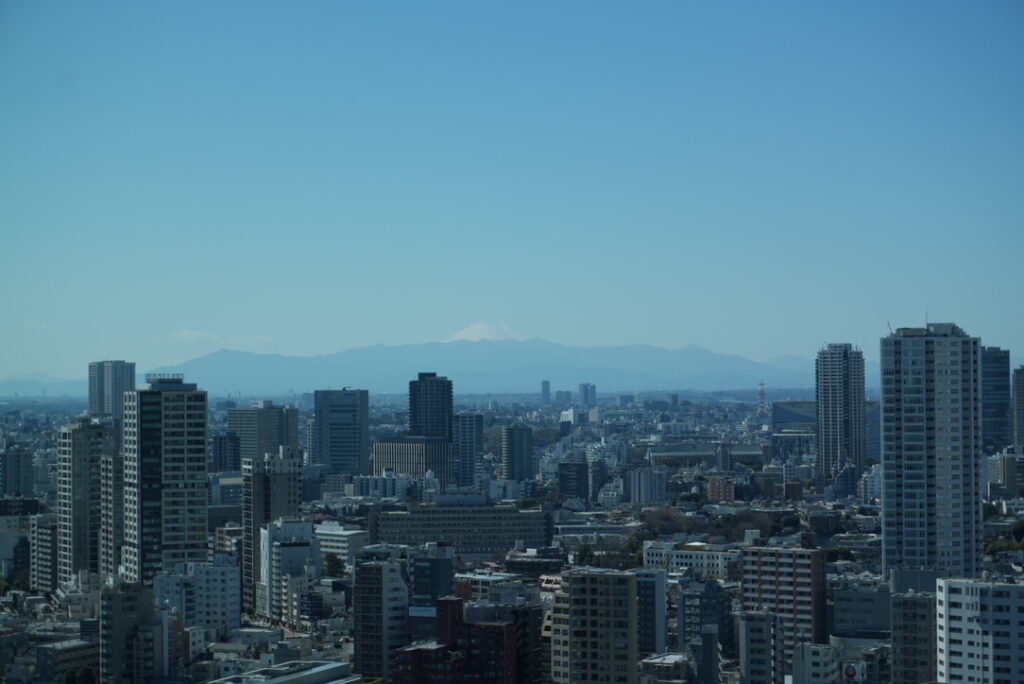 部屋から見える富士山